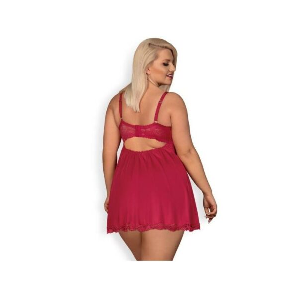 Rosalyne Babydoll y Tanga Rojo Talla S/M - Imagen 4