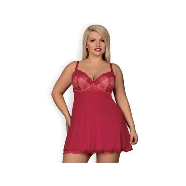 Rosalyne Babydoll y Tanga Rojo Talla S/M - Imagen 5