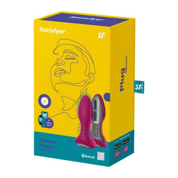 Rotator Plug 2+ Plug Anal con APP USB Fuchsia - Imagen 2