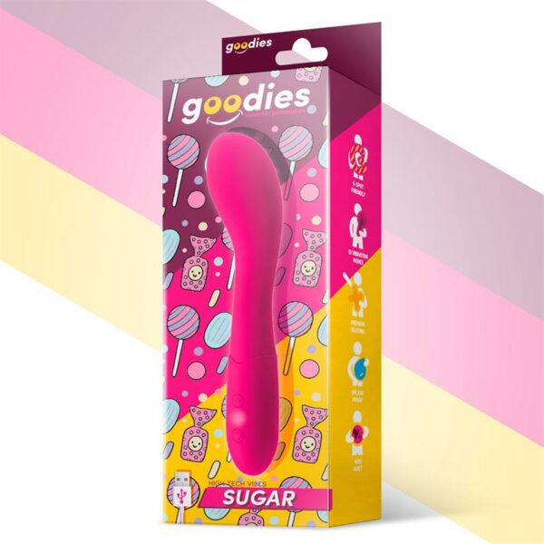 Sugar Vibrador Punto G USB Silicona Fushsia - Imagen 4