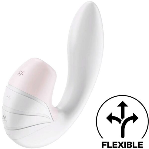 Supernova Succionador y Vibrador Súper Flexible USB Blanco