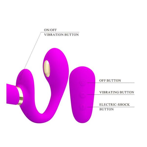 Thunderbird Vibrador para Parejas sin Arnés con Control Remoto