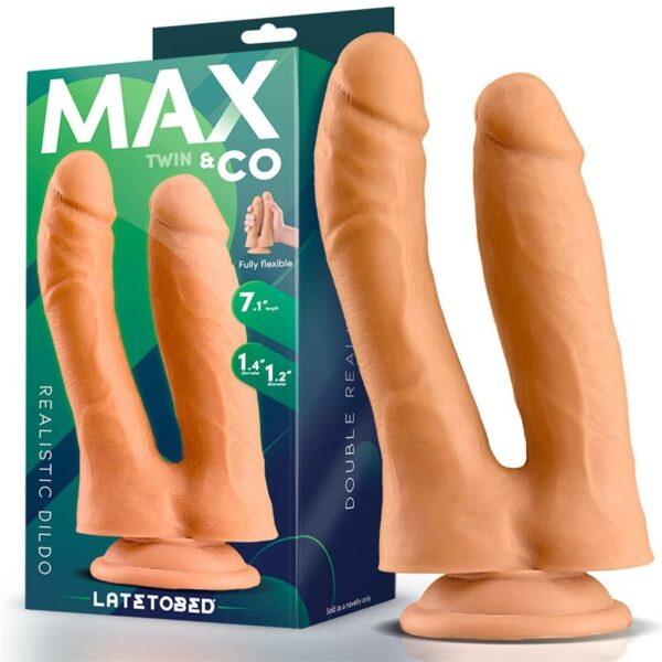 Twin Dildo Doble Realista 7.1 Natural