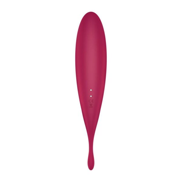 Twirling Pro Succionador y Vibrador APP Satisfyer Connect Dark Red