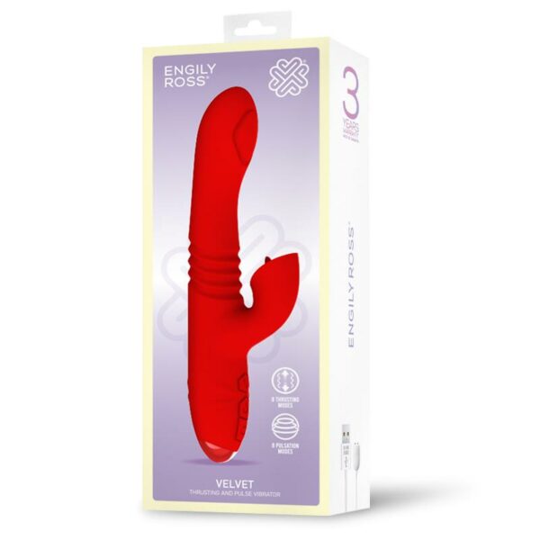 Velvet Vibrador con Thrusting y Pulsación