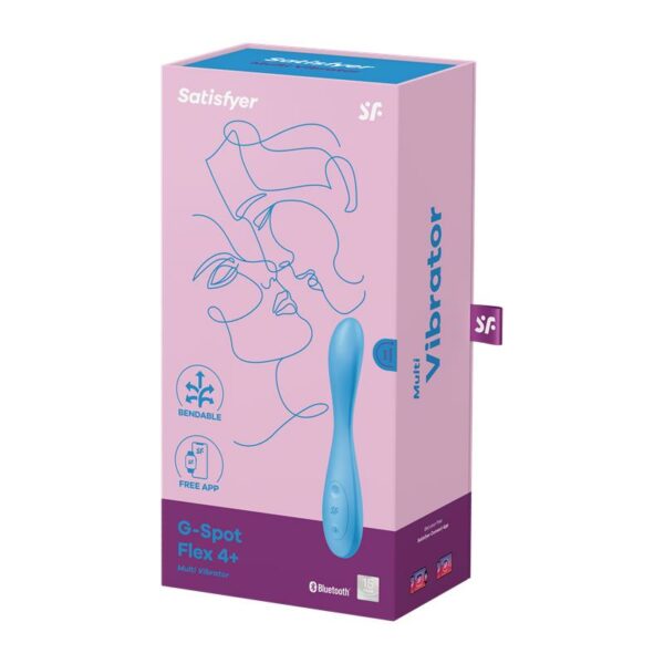 Vibrador G-Spot Flex 4 con APP Satisfyer Connect Azul