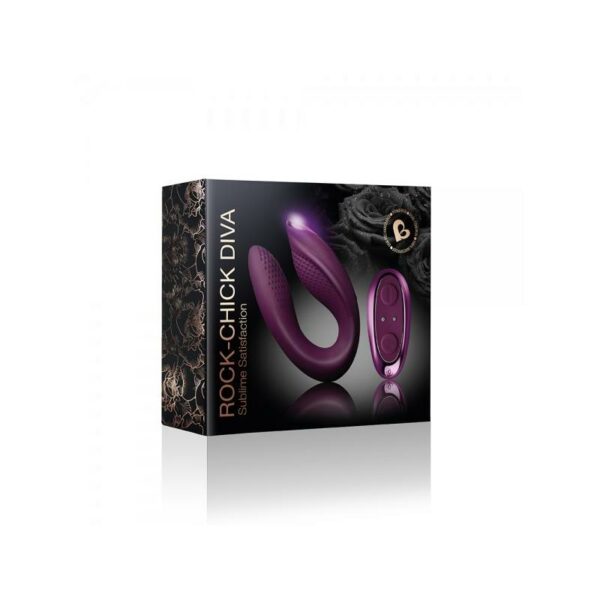 Vibrador para Parejas Rock-Chick Diva Púrpura - Imagen 3
