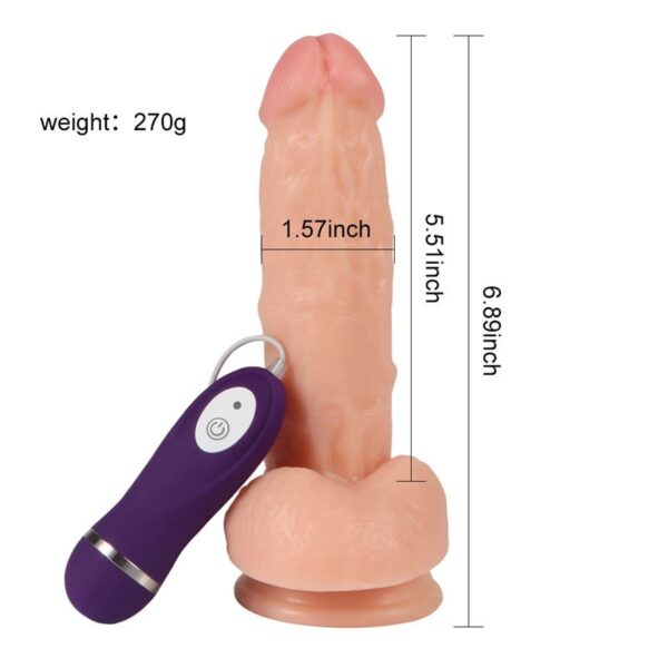 Vibrador Realista Control Remoto Kassadin 17.5 cm - Imagen 3