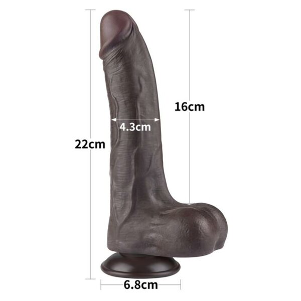 Dildo Dual Density Piel Deslizante 8.5 - Imagen 9