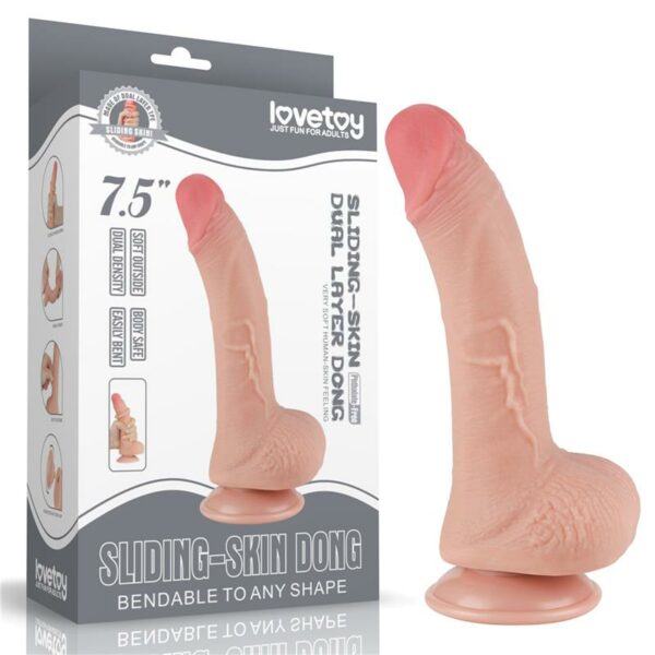 Dildo Dual Layer Piel Deslizante 7.5