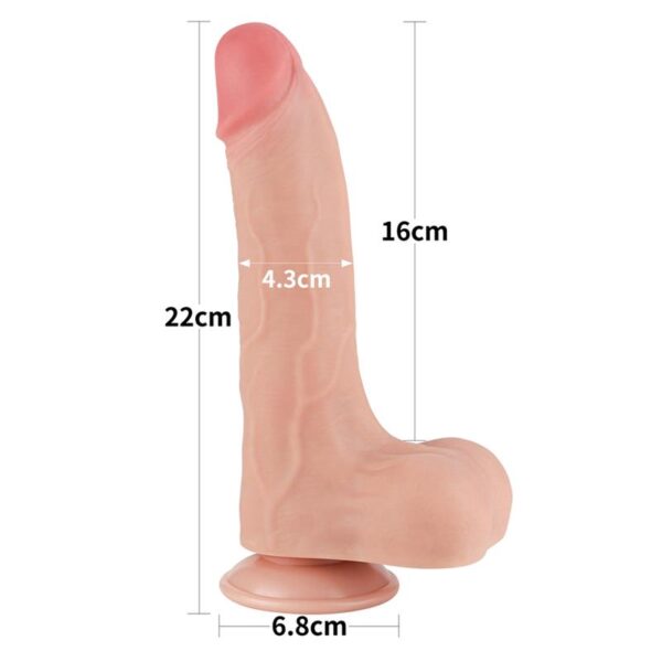 Dildo Dual Layer Piel Deslizante 8.5 - Imagen 18