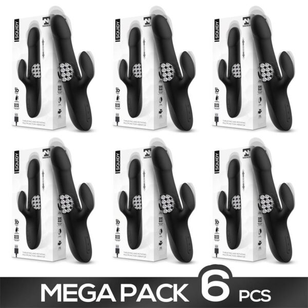 Pack 5+1 Squidy Vibrador con Funcion de Movimiento Up and Down y Bolas Rotadoras