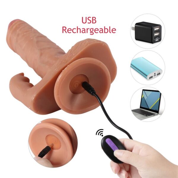 Austin Dildo con 20 Modos de Vibración y Estimulador de Clítoris - Imagen 17