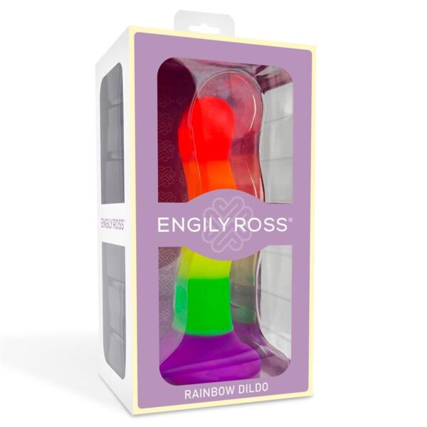 Dildo Silicona Líquida Color Arcoiris 18 cm - Imagen 9