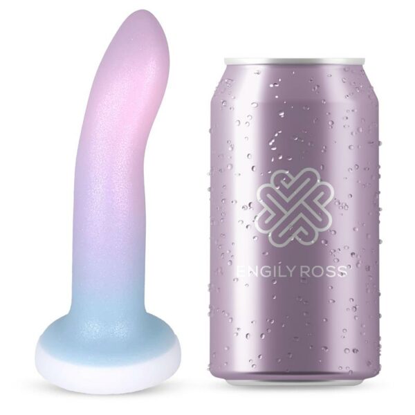 Dildo Silicona Líquida Color Degrado con Ventosa 13.6 cm