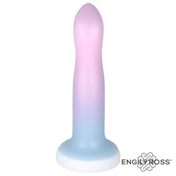 Dildo Silicona Líquida Color Degrado con Ventosa 13.6 cm