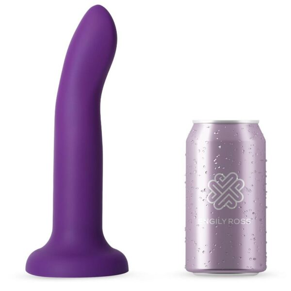 Dildo que Cambia de Color Púpura a Rosa Talla L Silicona Líquida 21 cm