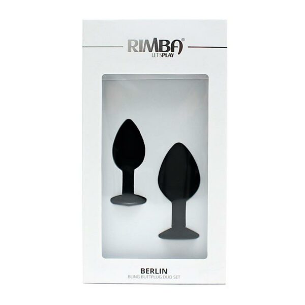 Set de 2 Plugs con Joya Berlin Negro