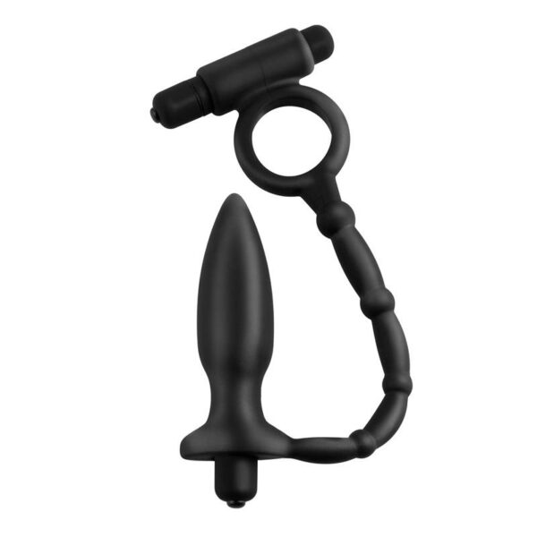 Anal Fantasy Collection Ass-Kicker with Cockring - Color Negro