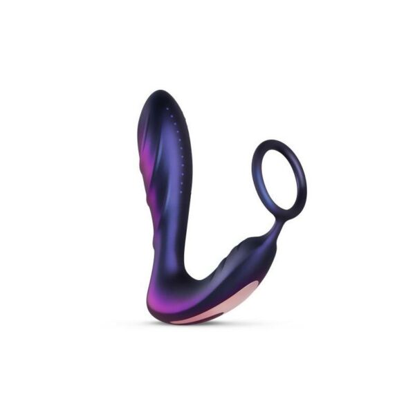 Black Hole Plug Anal con Anillo para el Pene/Testículos con Control Remoto USB