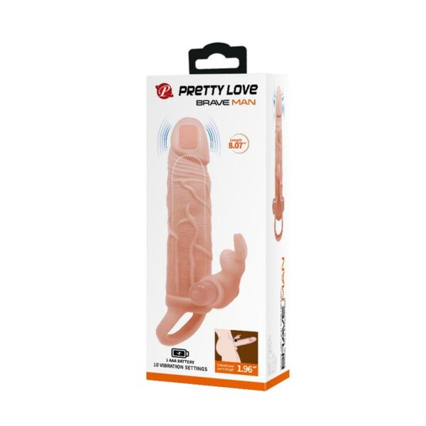 Brave Man Funda para el Pene con Vibración + 5cm - Imagen 5