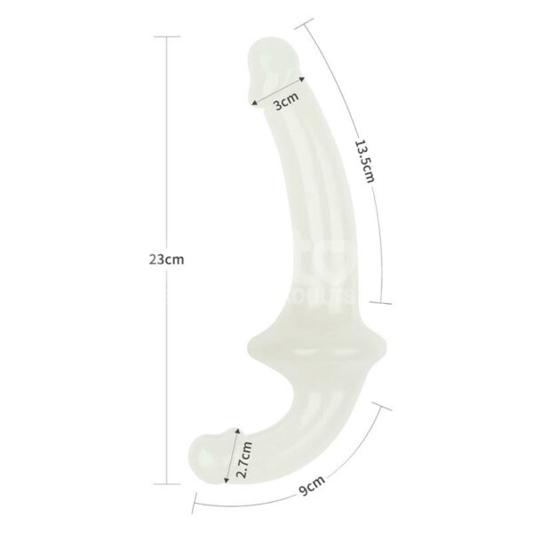 Dildo doble Lumino Play Luz Azul 10.5