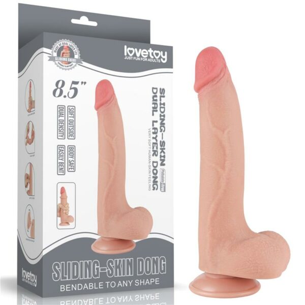 Dildo Dual Density Piel Deslizante 8.5