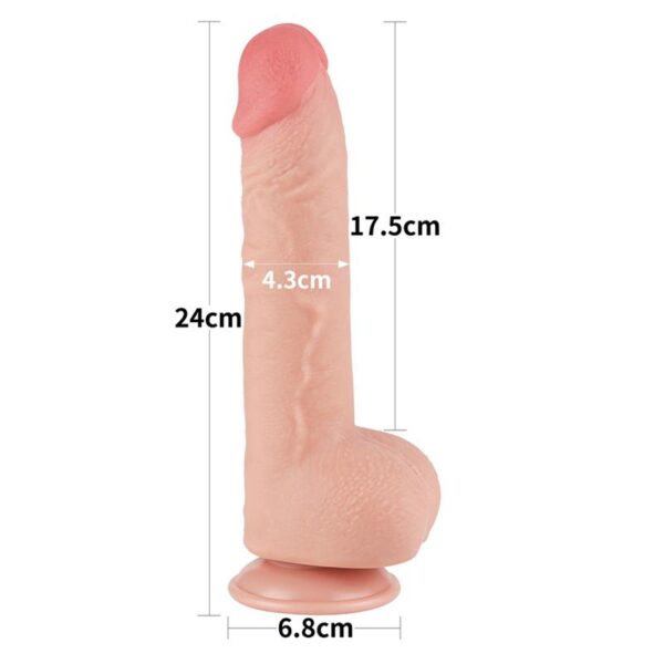 Dildo Dual Density Piel Deslizante 9.5 - Imagen 16