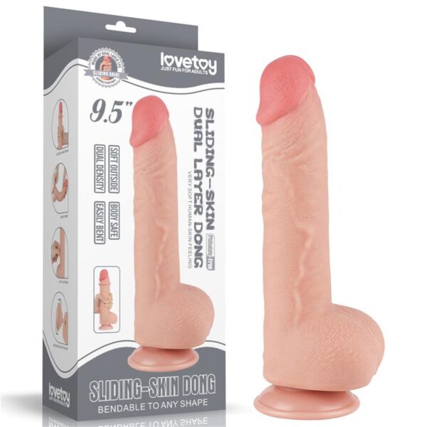 Dildo Dual Density Piel Deslizante 9.5 - Imagen 21