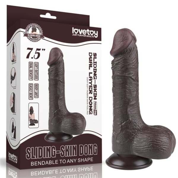 Dildo Dual Layer Piel Deslizante 7.5 - Imagen 18