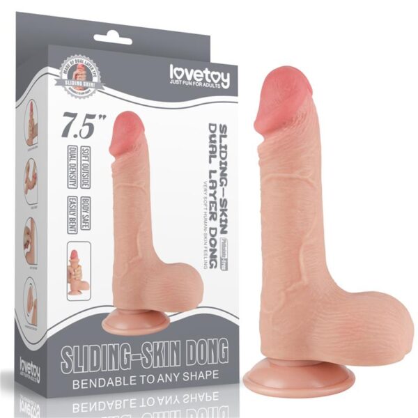 Dildo Dual Layer Piel Deslizante 7.5 - Imagen 15