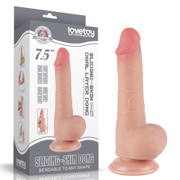 Dildo Dual Layer Piel Deslizante 7.5 - Imagen 17