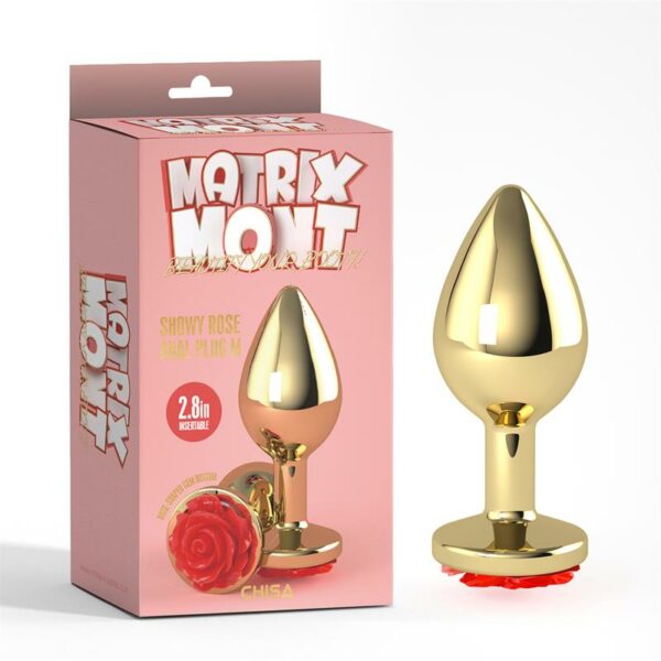Plug Anal Showy Rose Anal Plug Talla M - Imagen 3