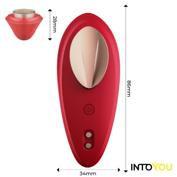 Silicone Vibrador de Braguita con APP Silicona Doble Capa Rojo