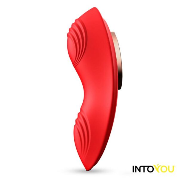 Silicone Vibrador de Braguita con APP Silicona Doble Capa Rojo