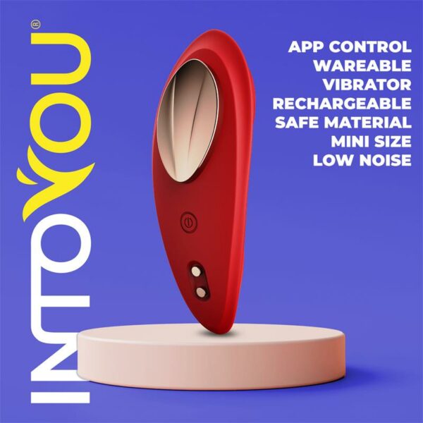 Silicone Vibrador de Braguita con APP Silicona Doble Capa Rojo