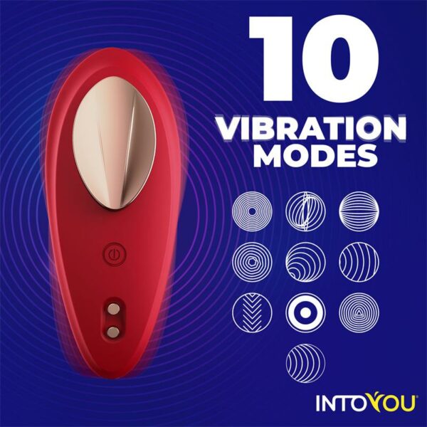 Silicone Vibrador de Braguita con APP Silicona Doble Capa Rojo