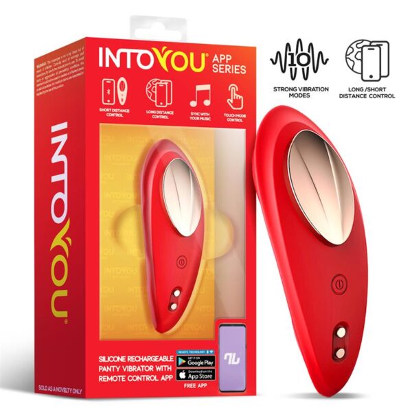 Silicone Vibrador de Braguita con APP Silicona Doble Capa Rojo