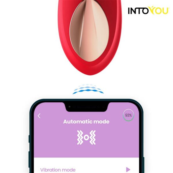 Silicone Vibrador de Braguita con APP Silicona Doble Capa Rojo