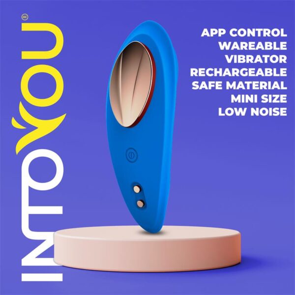 Silicone Vibrador de Braguita con APP Silicona Silicona Doble Capa Azul