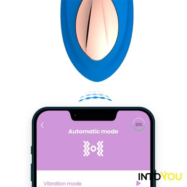 Silicone Vibrador de Braguita con APP Silicona Silicona Doble Capa Azul