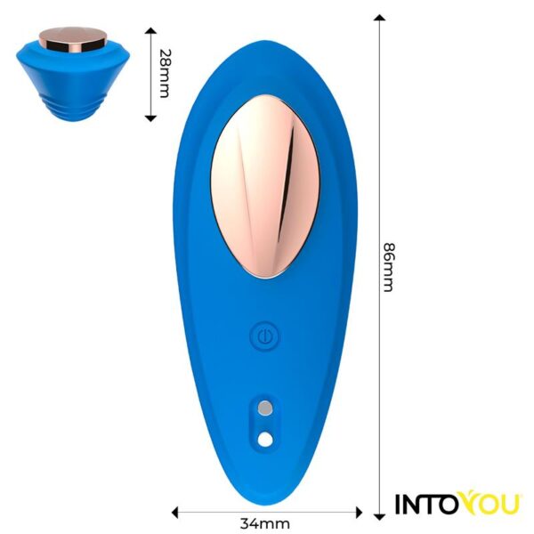 Silicone Vibrador de Braguita con APP Silicona Silicona Doble Capa Azul