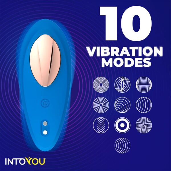 Silicone Vibrador de Braguita con APP Silicona Silicona Doble Capa Azul