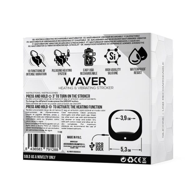 Waver Masturbador Masculino Función Calor y Vibración Flexible USB Silicona (copia)