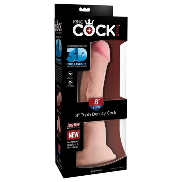 3D Dildo Triple densidad Plus 8 Natural