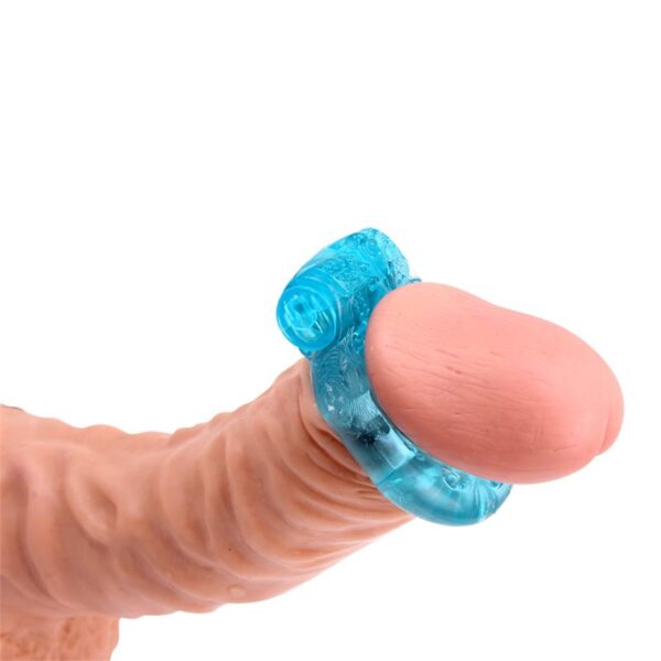 Anillo para el Pene y Vibracion 1.8 cm Azul