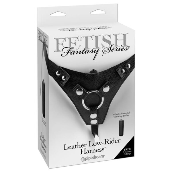 Fetish Fantasy Series Leather Low-Rider Harness-Bl - Imagen 8