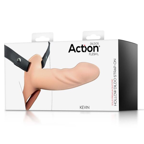 Arnés Strap-on con Dildo Hueco Silicona Premium Talla L