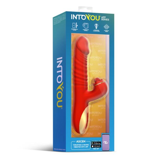 Ascen Vibrador con Thrusting y Waving y APP USB Magnético