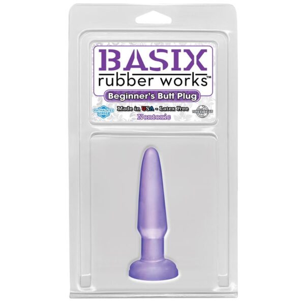 Basix Rubber Works Butt Plug Principiantes - Color Púrpura - Imagen 3